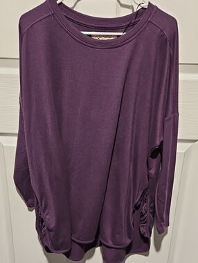 Cupio Purple Long-Sleeve Relaxed Pullover